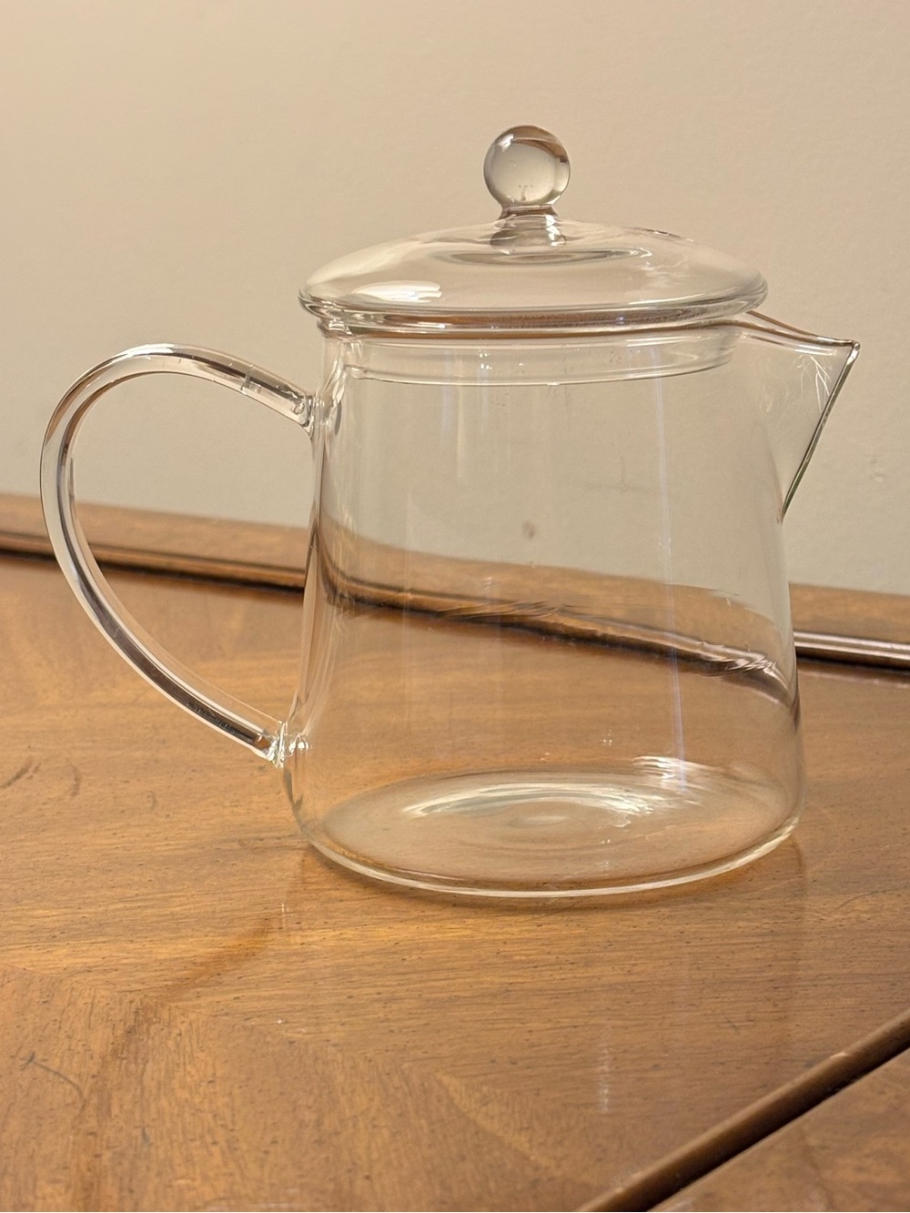 Clear Borosilicate Glass Teapot Tea Server w/ Glass Lid Minimalist